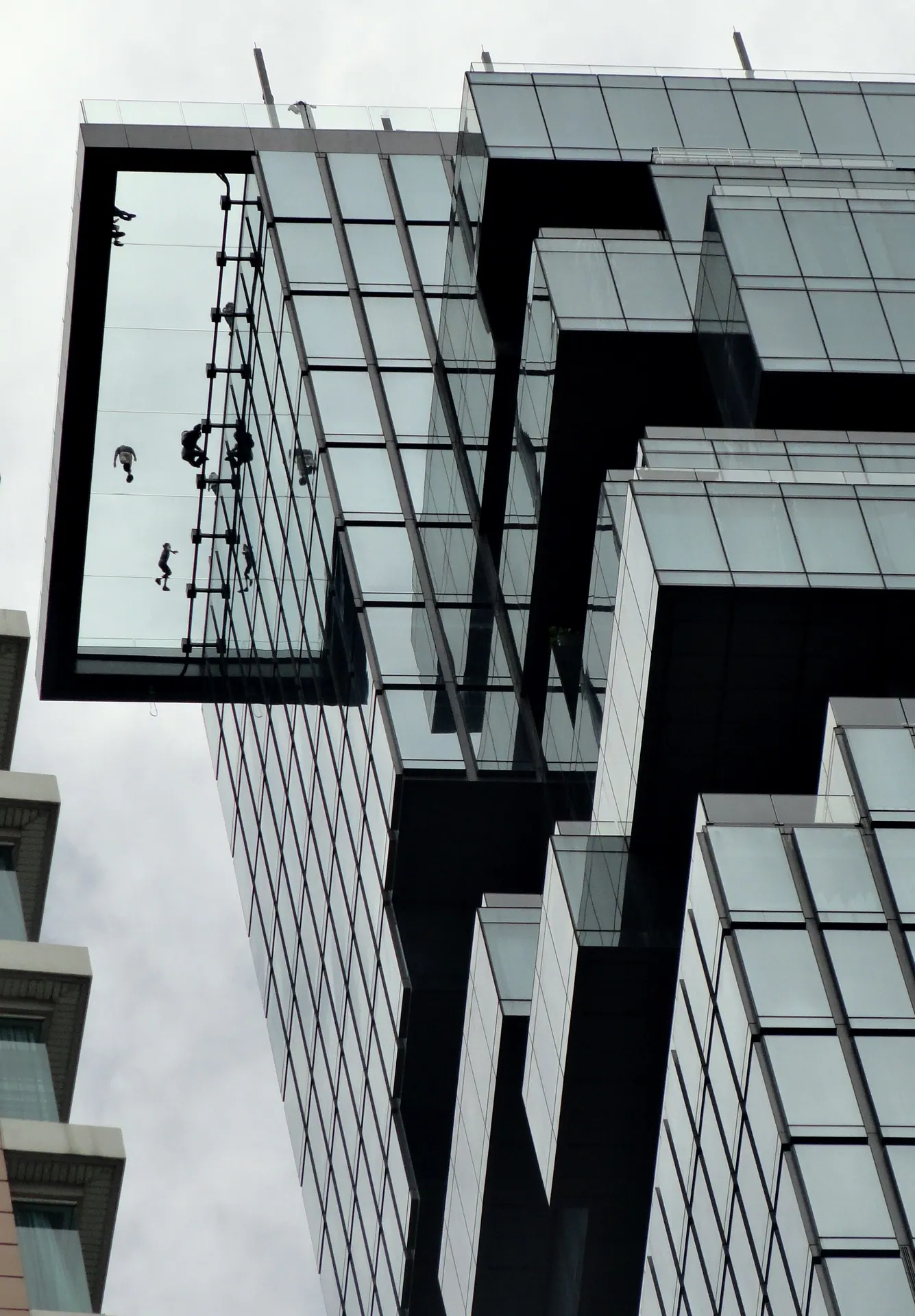 The stepped glass facade of King Power Mahanakhon tower