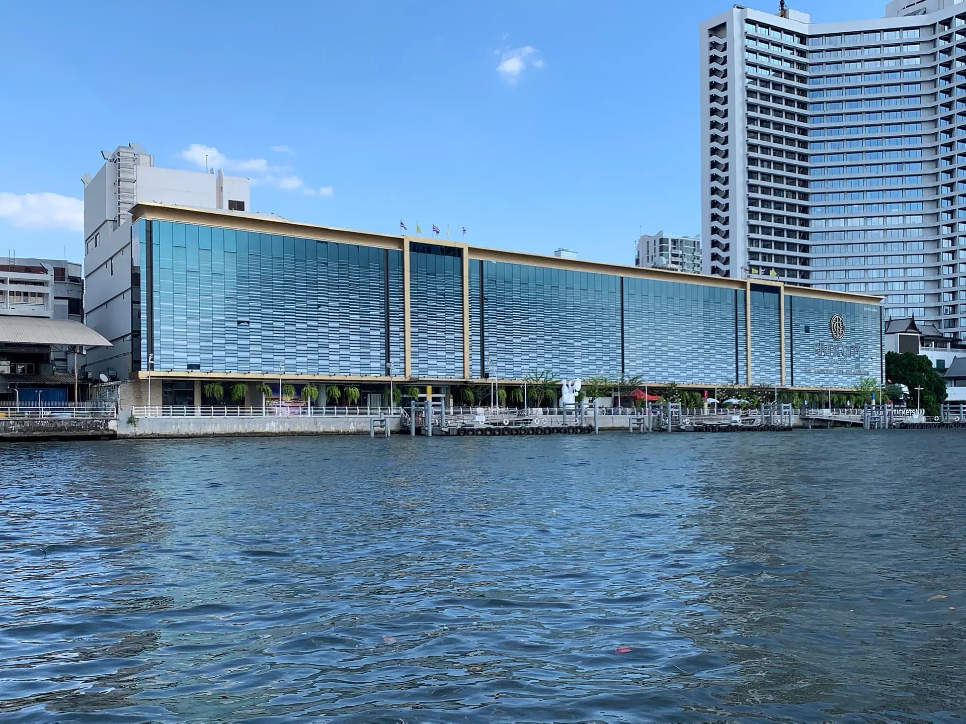 River City Bangkok's glass-fronted building on the Chao Phraya riverbank